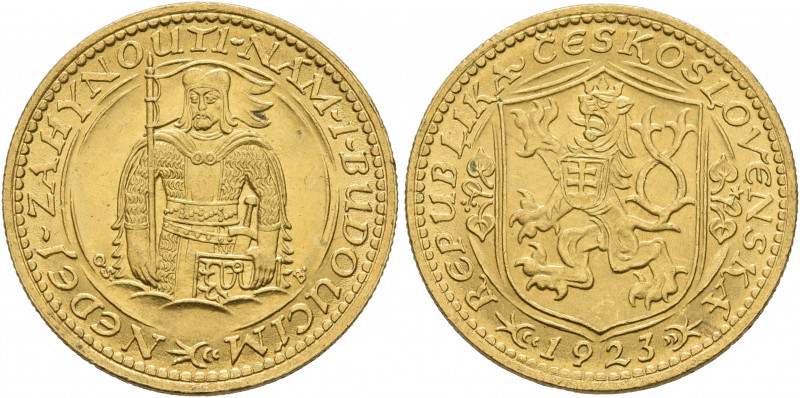 CZECHOSLOVAKIA, Republic. 1918-1992. Ducat 1923 (Gold, 20 mm, 3.49 g, 12 h), Kre...