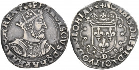 FRANCE, Royal. François I le Pére et Restaurateur des Lettres (the Father and Restorer of Letters), 1515-1547. Teston (Silver, 29 mm, 9.52 g, 2 h), 25...