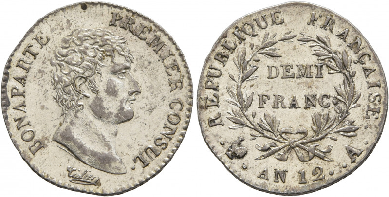 FRANCE, Premier République. Consulat. 1799-1804. Demi-Franc An 12 (1803-1804) (S...