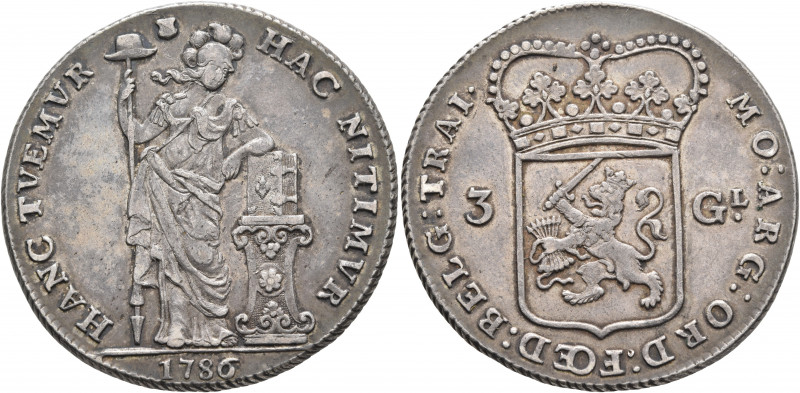 LOW COUNTRIES. Verenigde Nederlanden (United Netherlands). 1581-1795. 3 Gulden 1...