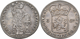LOW COUNTRIES. Verenigde Nederlanden (United Netherlands). 1581-1795. 3 Gulden 1786 (Silver, 40 mm, 31.62 g, 12 h), Utrecht. HAC NITIMVR HANC TVEMVR (...