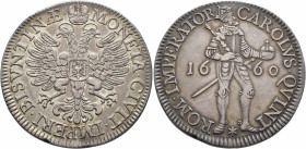 FRANCE, Provincial. Besançon. Taler 1660 (Silver, 41 mm, 27.95 g, 6 h) MONETA CIVIT IMPERI BISVNTINAE Crowned double eagle. Rev. CAROLVS QVINT ✱ ROM I...