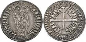 FRANCE, Provincial. Metz. Thierry V de Boppart, 1365-1384. Gros (Silver, 25 mm, 3.31 g, 11 h). ThEODC' EPS METE' Thierry standing facing, raising his ...