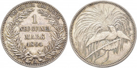 MALAY ARCHIPELAGO, Colonial. Deutsch-Neuguinea (German New Guinea). Wilhelm II, 1888-1918. Neu-Guinea Mark 1894 (Silver, 24 mm, 5.55 g, 12 h), Berlin....