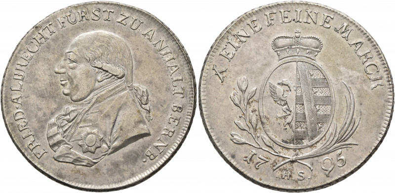 GERMANY. Anhalt-Bernburg. Friedrich Albrecht, 1765-1796. Konventionstaler 1795 (...