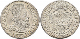 POLAND, Monarchs. Zygmunt III Wasa, 1587-1632. 6 Groszy 1599 (Silver, 27 mm, 4.78 g, 12 h), Marienburg SIGISMVN III D G REX POL M D L Cuirassed crowne...