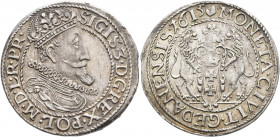 POLAND, Prusy (Prussia). Gdansk (Danzig). Ort 1615 (Silver, 30 mm, 6.67 g, 12 h), in the name of Zygmunt III Wasa (1587-1632) SIGIS 3 D G REX POL M D ...
