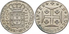 PORTUGAL, Kingdom. João, Principe Regente, 1799-1816. Cruzado – 400 Reais 1816 (Silver, 35 mm, 14.45 g, 6 h) IOANNES D G PORT E ALG P REGENS Crowned a...