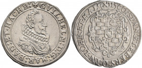 GERMANY. Baden. Wilhelm, 1622-1677. 12 Kreuzer 1626 (Silver, 27 mm, 5.24 g, 6 h). ✠GVILHELM D G MAR BAD ET HACHB Cuirassed bust of Wilhelm right with ...