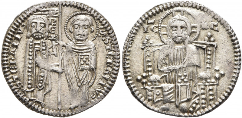 SERBIA. Stefan Uros I, king, 1243-1276. Gros (Silver, 20 mm, 2.31 g, 6 h). STEFA...