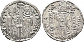 SERBIA. Stefan Uros III Decanski, king, 1321-1331. Gros (Silver, 20 mm, 2.00 g, 7 h). VROSIV' RЄX S STЄFVN Stefan Uroš III standing facing on the left...