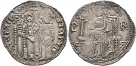 SERBIA. Stefan Uros III Decanski, king, 1321-1331. Gros (Silver, 20 mm, 1.73 g, 12 h). STEFAN REX STEFVN Stefan Uroš III standing facing on the left, ...