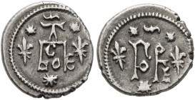 SERBIA. Djuradj I Brankovic, Despot, 1427-1456. Gros (Silver, 11 mm, 0.92 g, 5 h). ГЮРГЬ (monogram of Djuradj) flanked by fleurs-de-lis; above, symbol...