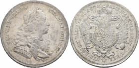 GERMANY. Bayern. Karl Albert, as emperor, 1742-1745. Taler 1743 (Silver, 41 mm, 29.17 g, 12 h), München. CAR VII D G R I S A GERM ET BOH REX Laureate ...