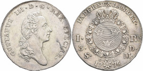 SWEDEN. Gustav III, 1771–1792. Riksdaler 1776 (Silver, 41 mm, 29.39 g, 12 h), Stockholm GUSTAVUS III D G REX SVECIAE Bare bust of Gustav III to right....