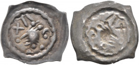 SWITZERLAND. Basel, Bistum. Lüthold I. von Aarburg, 1191-1213. Bracteate (Silver, 18 mm, 0.35 g), a contemporary imitation (so-called 'DVX-Pfennig'). ...