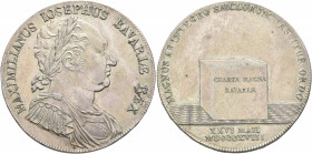 GERMANY. Bayern. Maximilian IV (I) Joseph, 1799-1806-1825. Konventionstaler 1818 (Silver, 39 mm, 28.10 g, 12 h), München. MAXIMILIANUS IOSEPHUS BAVARI...
