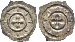 SWITZERLAND. Basel, Bistum. Heinrich II von Thun, 1216-1238. Vierzipfliger Pfennig (Silver, 19 mm, 0.27 g), Breisach. Cross with pellets at the ends (...