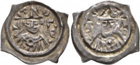 SWITZERLAND. Basel, Bistum. Lüthold II. von Rötteln, 1238-1248. Vierzipfliger Pfennig (Silver, 18 mm, 0.35 g). LVTOLD' Mitred bust of the bishop facin...
