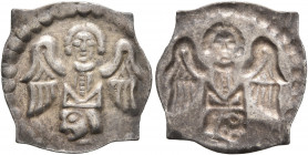 SWITZERLAND. Basel, Bistum. Anonymous, 1250-1260. Vierzipfliger Pfennig (Silver, 18 mm, 0.35 g), 'Kondominatsprägung', Breisach. Bust of an angel with...
