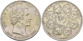 GERMANY. Bayern. Ludwig I, 1825-1848. Konventionstaler 1828 (Silver, 38 mm, 28.05 g, 12 h). LUDWIG I KOENIG VON BAYERN Head of Ludwig I to right, ZEHN...