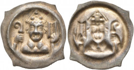 SWITZERLAND. Basel, Bistum. Heinrich IV. von Isny, 1275-1286. Vierzipfliger Pfennig (Silver, 19 mm, 0.38 g). Mitred bishop's bust facing, holding cros...