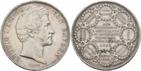 GERMANY. Bayern. Ludwig I, 1825-1848. Doppeltaler 1838 (Silver, 38 mm, 37.08 g, 12 h). LUDWIG I KOENIG VON BAYERN Head of Ludwig I to right, C. VOIGT ...