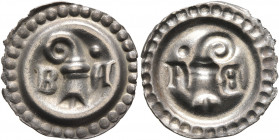 SWITZERLAND. Basel-Stadt. After 1399. Rappen (Silver, 18 mm, 0.34 g), after 1399. Baselstab between B-A, pellet above the A; all within linear border ...