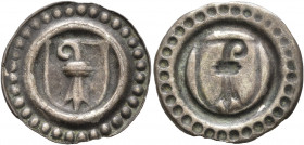 SWITZERLAND. Basel-Stadt. After 1425. Rappen (Silver, 19 mm, 0.43 g). City shield within linear border and beaded circle. Rev. Incuse of obverse. HMZ ...
