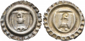 SWITZERLAND. Basel-Stadt. After 1425. Stebler (Silver, 13 mm, 0.14 g). City shield within linear border and beaded circle. Rev. Incuse of obverse. HMZ...