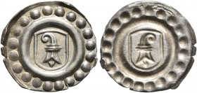 SWITZERLAND. Basel-Stadt. After 1500. Rappen (Silver, 17 mm, 0.43 g). City shield within linear border and beaded circle. Rev. Incuse of obverse. HMZ ...