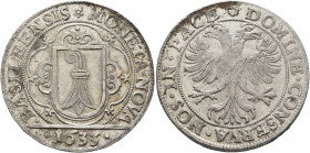 SWITZERLAND. Basel-Stadt. Dicken 1633 (Silver, 30 mm, 8.10 g, 12 h). MONETA NOVA BASILEENSIS Ornamented shield in quadrilobe, 1633 below. Rev. DOMINE ...