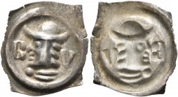 SWITZERLAND. Burgdorf. Herrschaft der Grafen von Kyburg. Hartmann III, 1357-1377. Vierzipfliger Pfennig (Silver, 15x14 mm, 0.25 g). Male head to left ...