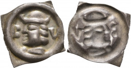 SWITZERLAND. Burgdorf. Herrschaft der Grafen von Kyburg. Hartmann III, 1357-1377. Vierzipfliger Pfennig (Silver, 14x14 mm, 0.40 g). Male head to left ...
