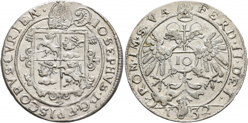 SWITZERLAND. Graubünden. Chur. Joseph Mohr von Zernez, 1627-1635. 10 Kreuzer 163...