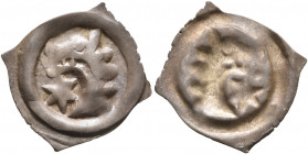 SWITZERLAND. Laufenburg. Circa 1300-1350. Bracteate (Silver, 18 mm, 0.35 g). Lion's head left, six-pointed star in left field. Rev. Incuse of obverse....