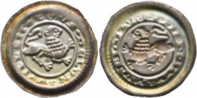 GERMANY. Braunschweig-Lüneburg. Wilhelm von Lüneburg, 1195-1213. Bracteate (Silver, 22 mm, 0.53 g), Lüneburg. ✠WILLEHELMVS DE LVN Lion walking right. ...