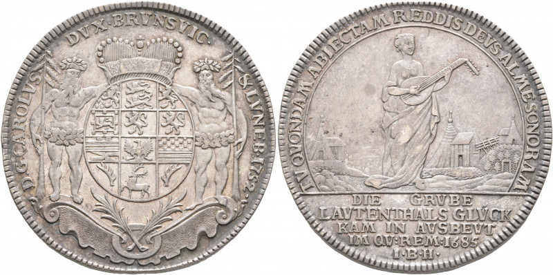 GERMANY. Braunschweig-Wolfenbüttel. Karl I, 1735-1780. Mining Taler 1752 (Silver...