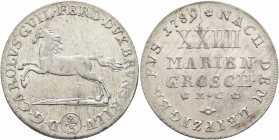 GERMANY. Braunschweig-Wolfenbüttel. Karl Wilhelm Ferdinand, 1780-1806. 24 Mariengroschen 1789 (Silver, 34 mm, 17.06 g), Braunschweig D G CAROLVS GVIL ...