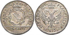 GERMANY. Bremen (Stadt). 24 Grote 1749 (Silver, 31 mm, 8.67 g, 12 h). BREMER STATGELT Crowned town shield between 17-49; value Z4 GROT• in the exergue...