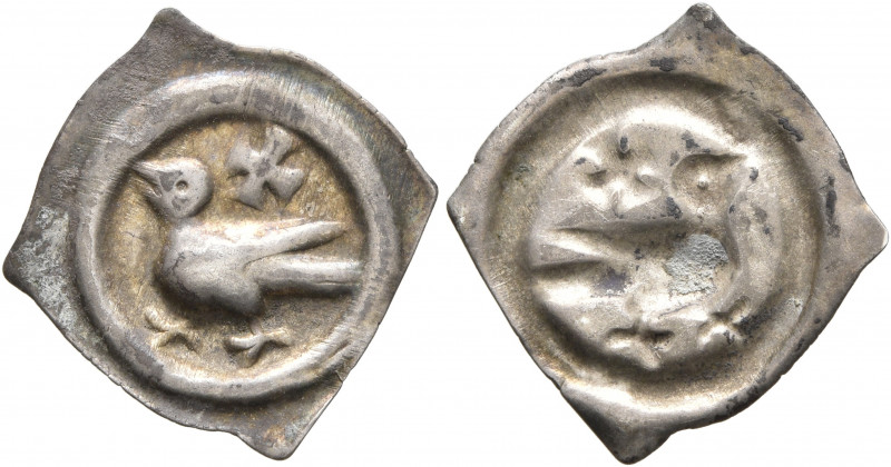 GERMANY. Colmar. 1290-1310. Vierzipfliger Pfennig (Silver, 18 mm, 0.30 g). Dove ...