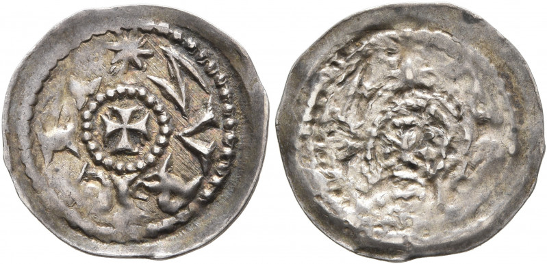 SWITZERLAND. Zürich. Fraumünsterabtei, 12th century. Runder Pfennig (Silver, 16 ...