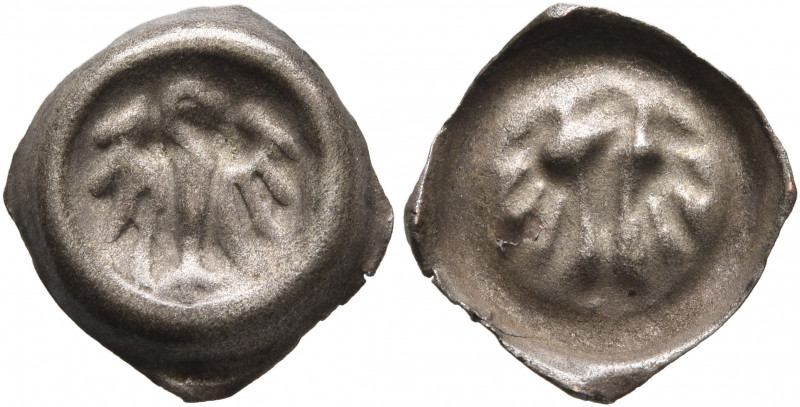 GERMANY. Colmar (?). Late 14th century. Vierzipfliger Hälbling (Silver, 13 mm, 0...