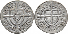 GERMANY. Deutscher Orden. Michael Küchmeister von Sternberg, 1414-1422. Schilling (Silver, 20 mm, 1.47 g, 9 h). MAGST MIChAEL PRIM Arms of the Grand M...