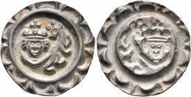 GERMANY. Donauwörth (königliche Münzstatte). Friedrich II, 1215-1250. Bracteate (Silver, 22 mm, 0.72 g). Crowned head of Friedrich II. facing, in righ...