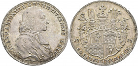 GERMANY. Eichstätt. Johann Anton III von Zehmen, 1781-1790. 1/2 Konventionstaler 1783 (Silver, 34 mm, 14.00 g, 12 h), München. IOANN ANTON III D G EP ...