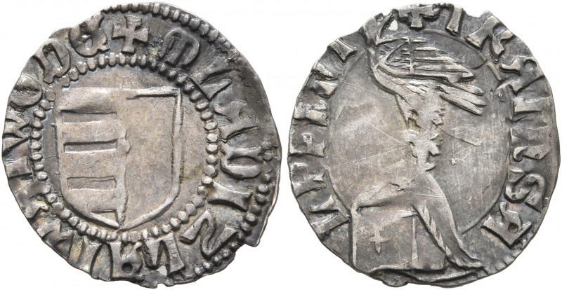 WALLACHIA. Vladislav I (Vlaicu), 1364-1377. Dinar (Silver, 18 mm, 0.76 g, 7 h). ...