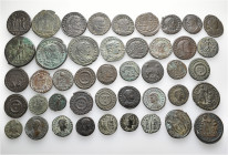 A lot containing 44 bronze coins. All: Roman Imperial. About very fine to good very fine. LOT SOLD AS IS, NO RETURNS. 44 coins in lot.


From the c...
