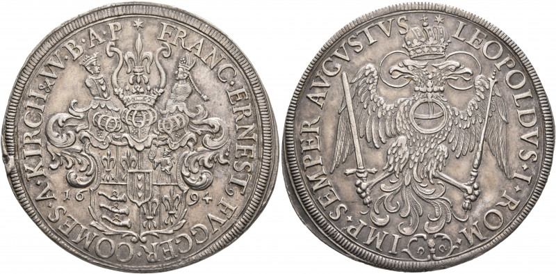 GERMANY. Fugger-Glött, Grafschaft. Franz Ernst, 1666-1711. Taler 1694 (Silver, 4...