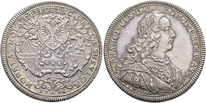 GERMANY. Hall in Schwaben. Halbtaler 1746 (Silver, 35 mm, 14.57 g, 12 h), Nürnbe...